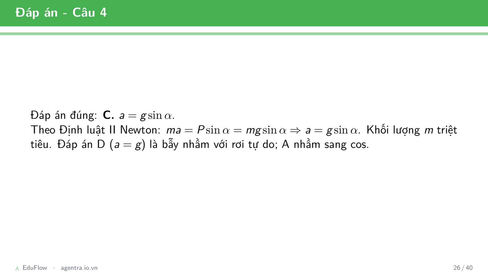 Lực và mặt phẳng nghiêng — slide 26