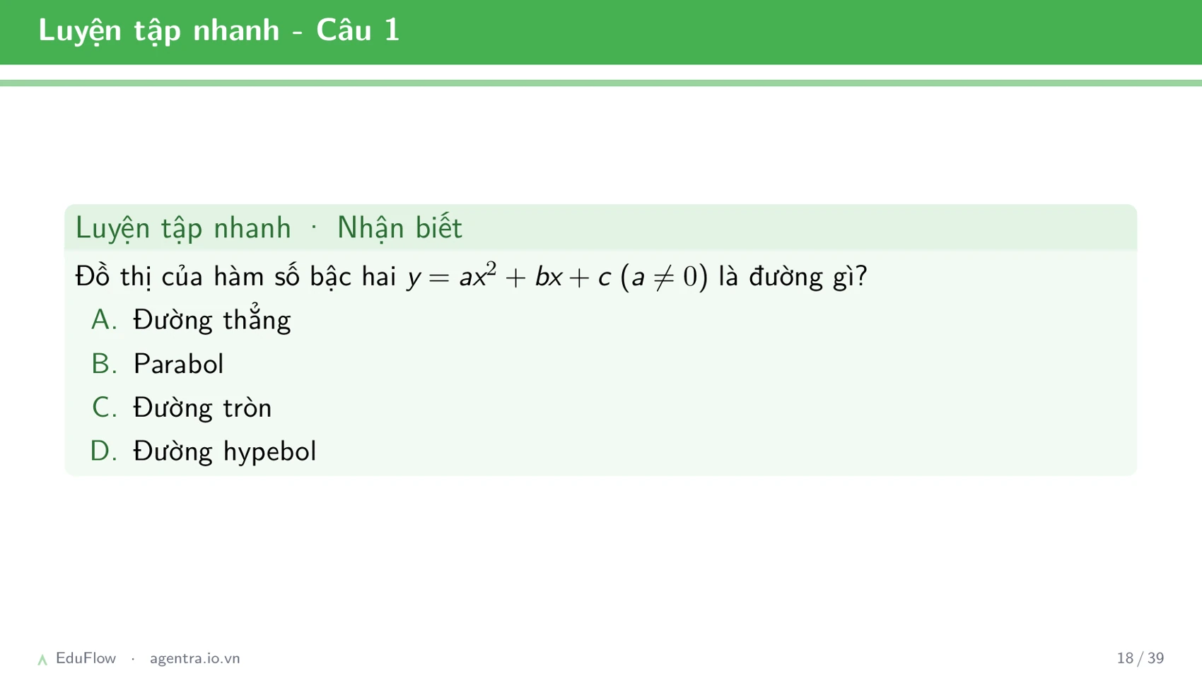 Đồ thị parabol — slide 18